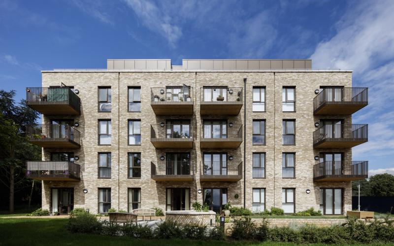 New housing block of flats at the heights